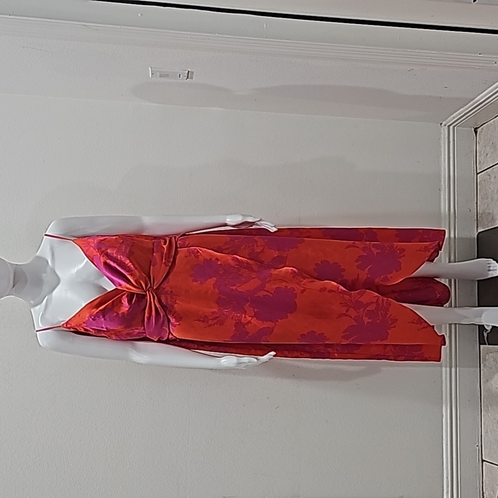 Bar III Womens Satin Printed Shift Dress Size XL cocktail dress - Picture 2 of 10